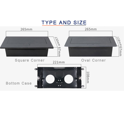 Multi-Functional Power Socket for Office Desk Zinc Alloy Hidden Pop-Up Table Outlet EU Plug Compatible US/AU