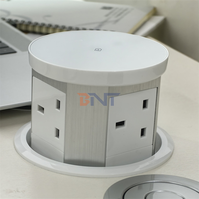 New 18W Wireless Charging Desktop Socket Pneumatic Lift Four Surface Mount Top UK 16A Rated Current IP44 3 for UK