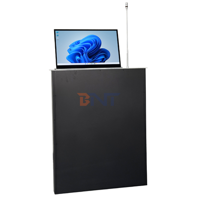 Hidden Desk Lcd Monitor Lift Lifting Monitor Conference System 17.3 Inch Adjustable Height with mic