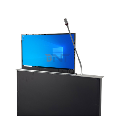17.3 Inch Hidden Motorized Lift Mechanism Monitor Paperless Conference System LCD Monitor Lift & Multiple Function Equipment
