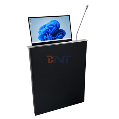 Automatic Motorized Pop-up Screen Lift Mechanism Concealed Computer Monitor Lift Audio System for Board Table for Conferences