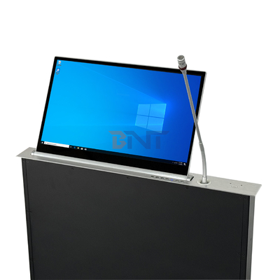 Automatic Motorized Computer Monitor Lift Mechanism Hidden Flip-Up Screen for Board Table for Presentation Video Translation
