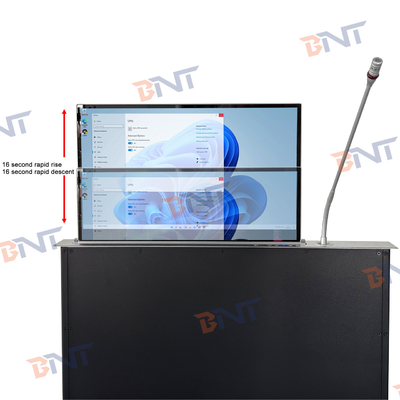 Automatic Motorized Computer Monitor Lift Mechanism Hidden Flip-Up Screen for Board Table for Presentation Video Translation