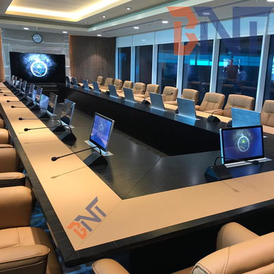 BNT Ultra Thin Design Build in 17.3 Inch Retractable Monitor Motorized Pop up Lcd  Lift for Conference System