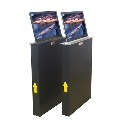 Conference Table Motorized Retractable Pop up Monitor LCD Monitor Lift With Anti-pinch Hand Protection
