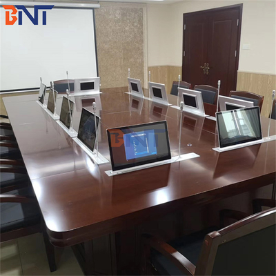 BNT 17 3 Retractable Touch Screen Hidden in Meeting Table Flip up LCD Monitor Lift
