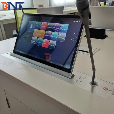 BNT 17 3 Retractable Touch Screen Hidden in Meeting Table Flip up LCD Monitor Lift