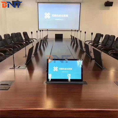 Conference Table Pop up LCD Monitor Lift BNT 17 3 Retractable Touch Screen