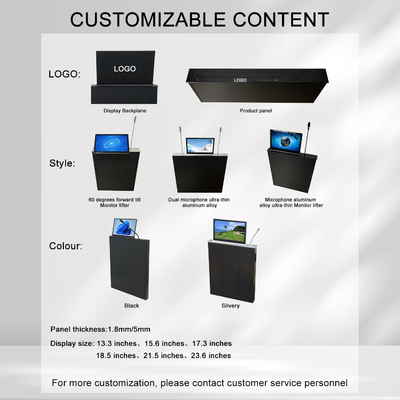 Conference Table Pop up LCD Monitor Lift BNT 17 3 Retractable Touch Screen