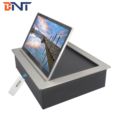 Intelligent Conference System Electric Flip up Monitor Lift Mechanism With 15.6 Inch Touch Screen