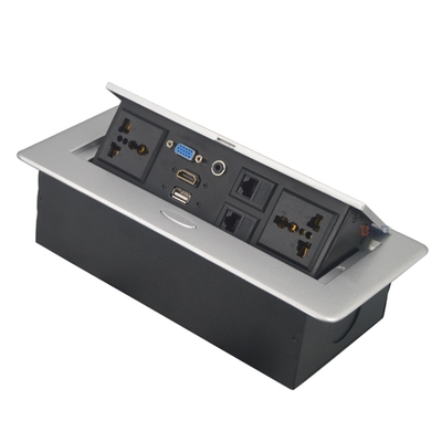 Multi-function Desktop Socket Pop up Hidden Socket for Office With 2 Universal Power Interface USB Charging