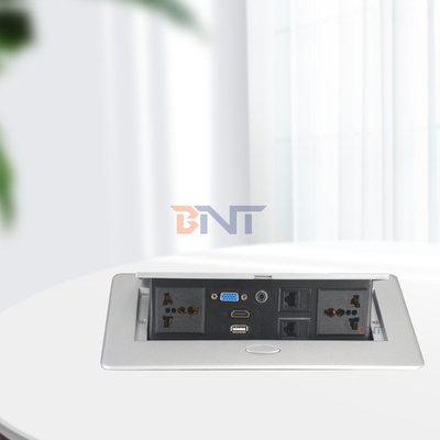 Multi-function Desktop Socket Pop up Hidden Socket for Office With 2 Universal Power Interface USB Charging