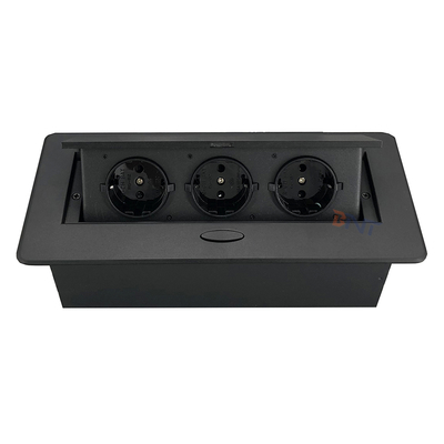 Melloni Pop-Up Tabletop Socket 3 AC Outlets Retractable Hidden Recessed Power for Kitchen Desktop EU Socket Tabletop Accessory