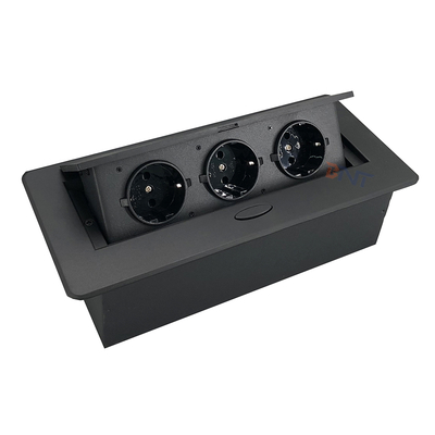 Melloni Pop-Up Tabletop Socket 3 AC Outlets Retractable Hidden Recessed Power for Kitchen Desktop EU Socket Tabletop Accessory