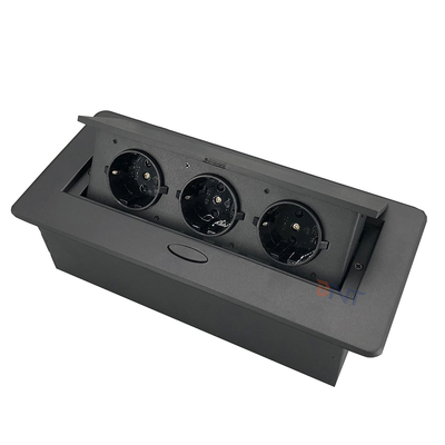 Melloni Pop-Up Tabletop Socket 3 AC Outlets Retractable Hidden Recessed Power for Kitchen Desktop EU Socket Tabletop Accessory