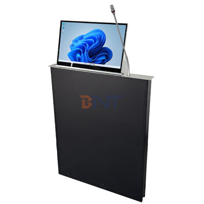 Automatic Motorized Flip-up Screen Lift Mechanism for Board Table Concealed Computer Monitor Lift for Audio Conference System